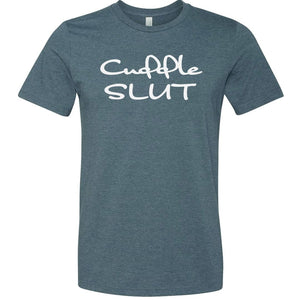 Cuddle Slut Unisex Premium Tee - Heather Slate / XS