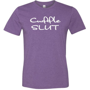 Cuddle Slut Unisex Premium Tee - Heather Team Purple / XS