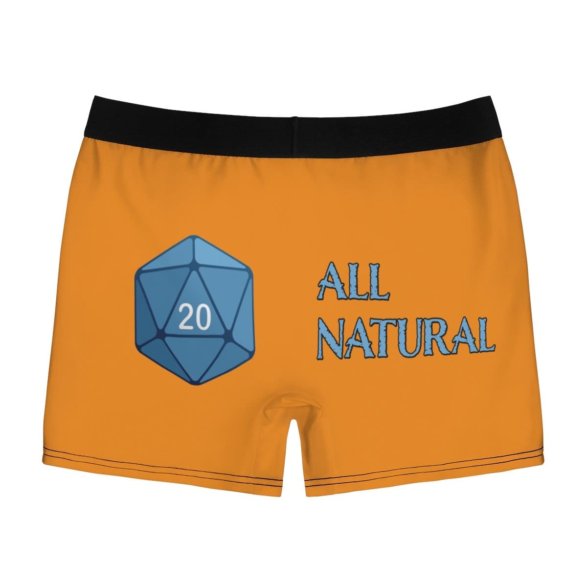 D20 All Natural - Blue on Orange Boxer Briefs - All Over Prints