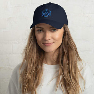 D20 Classic Teal Crit Classic Dad Cap - Navy - SoMattyGameZ