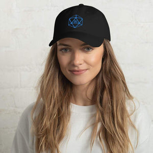 D20 Classic Teal Crit Classic Dad Cap - Black - SoMattyGameZ