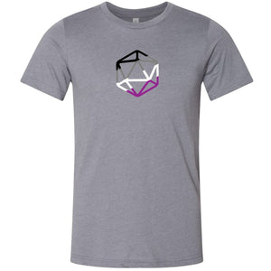 D20 Critical Pride Ace Pride Unisex Premium Tee - Heather Storm / XS