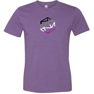 D20 Critical Pride Ace Pride Unisex Premium Tee - Heather Team Purple / XS