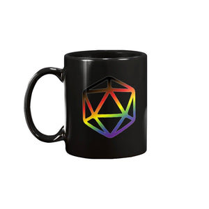 D20 Critical Pride Inclusive Pride 11oz Coffee Mug - Black / 11OZ - Mugs