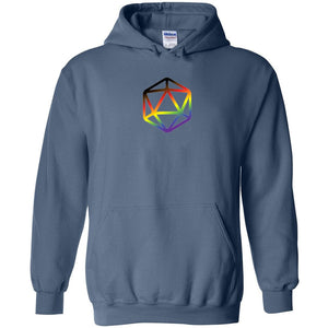 D20 Critical Pride Inclusive Pride TS Unisex Pullover Hoodie - Indigo Blue / S