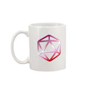 D20 Critical Pride Lesbian Pride 15oz Coffee Mug - Mugs