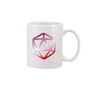 D20 Critical Pride Lesbian Pride 15oz Coffee Mug - White / 15OZ - Mugs