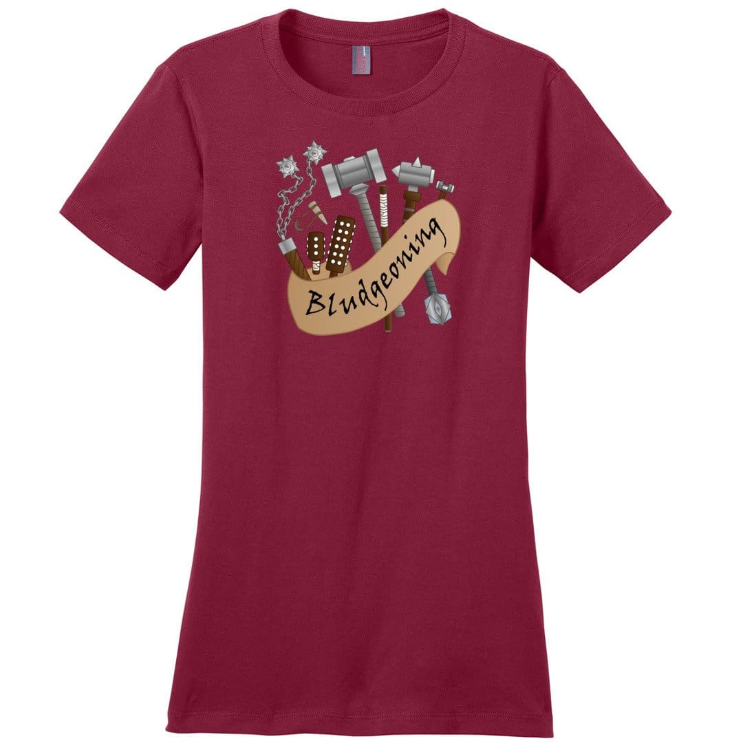 D&D What’s Your Damage? Bludgeoning Womens Premium Tee - Sangria / S