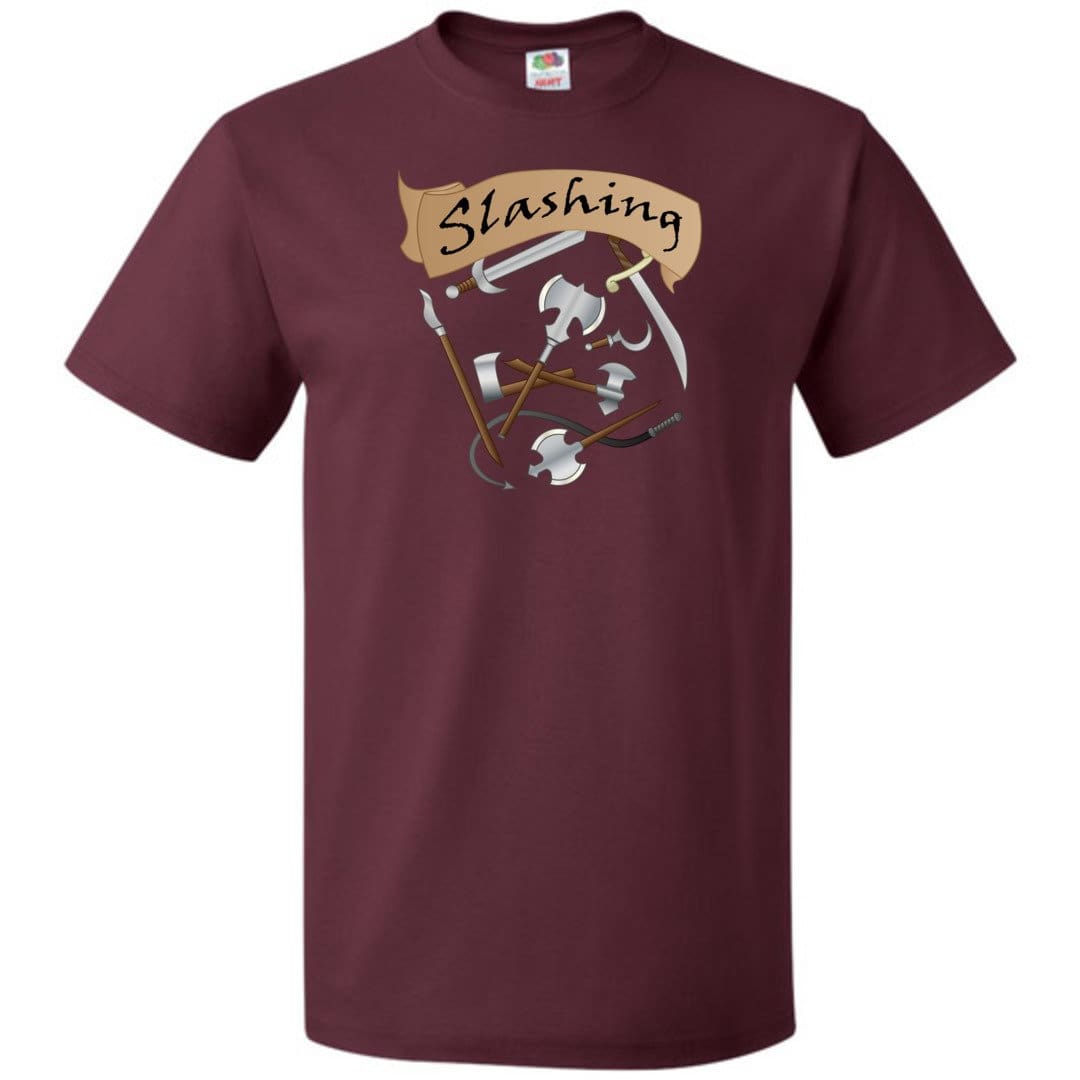 D&D What’s Your Damage? Slashing Unisex Classic Tee - Maroon / S