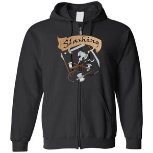 D&D What’s Your Damage? Slashing Unisex Zip Hoodie - Black / S