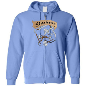 D&D What’s Your Damage? Slashing Unisex Zip Hoodie - Carolina Blue / S