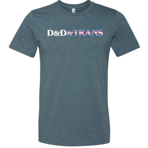 D&D&Trans Unisex Premium Tee - Heather Slate / XS