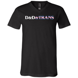 D&D&Trans Unisex Premium V-Neck Tee - Black / S
