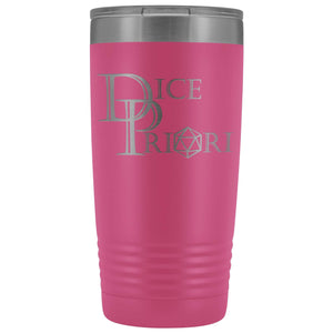 Dice Priori D20 Focus Text Logo 20oz Vacuum Tumbler - Pink - Tumblers