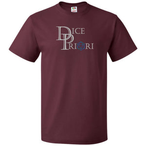 Dice Priori Classic Text Logo Dark Unisex Classic Tee - Maroon / S