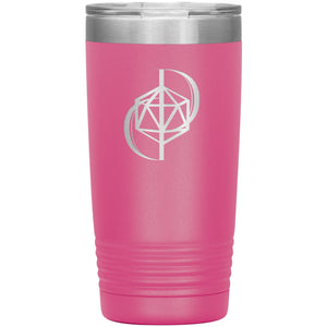 Dice Priori D20 Focus Logo 20oz Vacuum Tumbler - Pink - Dice Priori