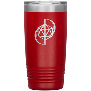 Dice Priori D20 Focus Logo 20oz Vacuum Tumbler - Red - Dice Priori