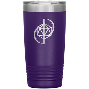 Dice Priori D20 Focus Logo 20oz Vacuum Tumbler - Purple - Dice Priori