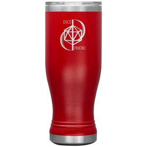 Dice Priori D20 Focus Text Logo 20oz Boho Vacuum Tumbler - Red - Dice Priori