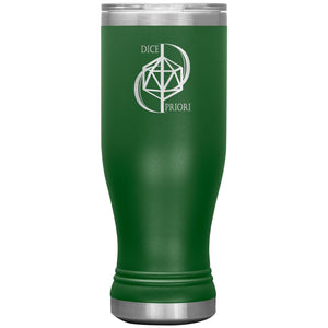 Dice Priori D20 Focus Text Logo 20oz Boho Vacuum Tumbler - Green - Dice Priori