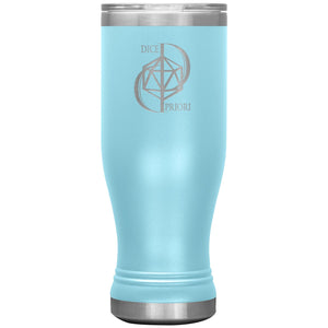 Dice Priori D20 Focus Text Logo 20oz Boho Vacuum Tumbler - Light Blue - Dice Priori