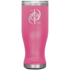 Dice Priori D20 Focus Text Logo 20oz Boho Vacuum Tumbler - Pink - Dice Priori