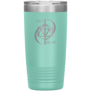 Dice Priori D20 Focus Text Logo 20oz Vacuum Tumbler - Teal - Dice Priori