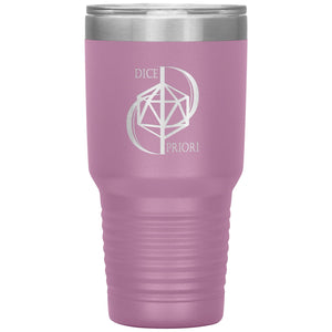 Dice Priori D20 Focus Text Logo 30oz Vacuum Tumbler - Light Purple - Dice Priori