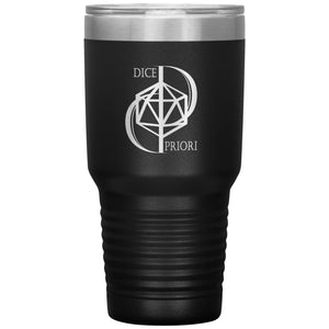 Dice Priori D20 Focus Text Logo 30oz Vacuum Tumbler - Black - Dice Priori