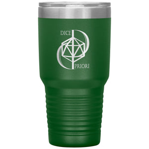 Dice Priori D20 Focus Text Logo 30oz Vacuum Tumbler - Green - Dice Priori