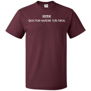 Doctor WTF D&D Logo Unisex Classic Tee - Maroon / S