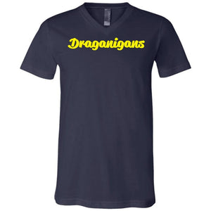 Draganigans Unisex Premium V-Neck Tee - Navy / S