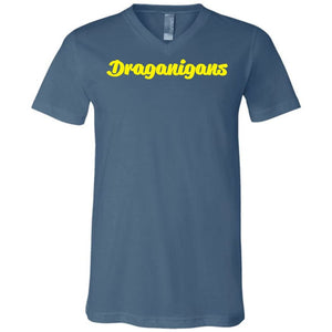 Draganigans Unisex Premium V-Neck Tee - Steel Blue / S