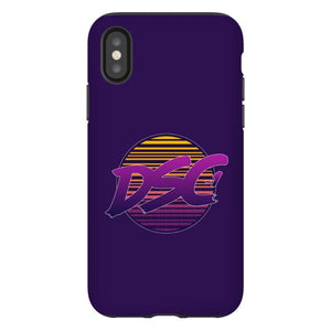 DSC 80s Logo Midnight Blue Tough Phone Case - iPhone XS