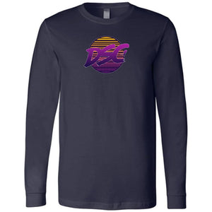 DSC 80’s Logo Unisex Premium Long Sleeve Tee - Navy / S