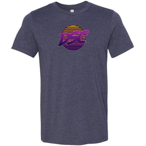 DSC 80’s Logo Unisex Premium Tee - Heather Midnight Navy / XS