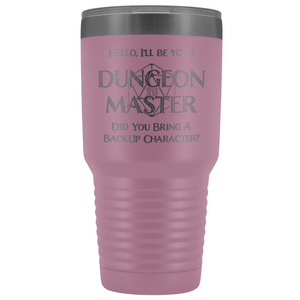 Dungeon Master DM Backup 30oz Vacuum Tumbler - Light Purple - Tumblers