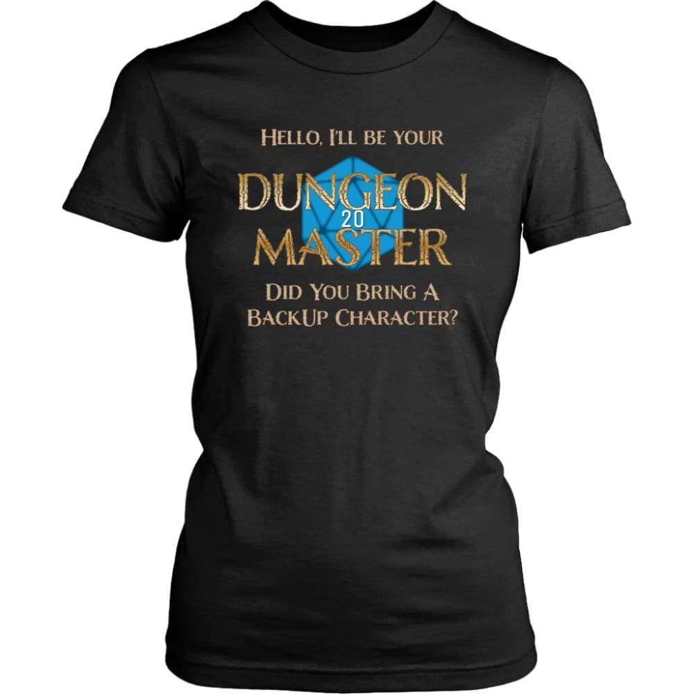 Dungeon Master DM Backup Womens Premium Tee - District Womens Shirt / Black / XS - T-shirt