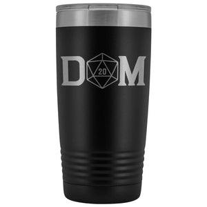 Dungeon Master DM Crit D20 20oz Vacuum Tumbler - Black - Tumblers