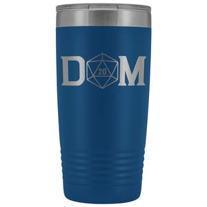 Dungeon Master DM Crit D20 20oz Vacuum Tumbler - Blue - Tumblers