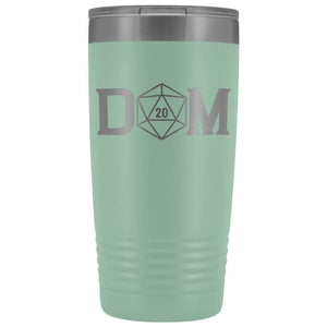Dungeon Master DM Crit D20 20oz Vacuum Tumbler - Teal - Tumblers