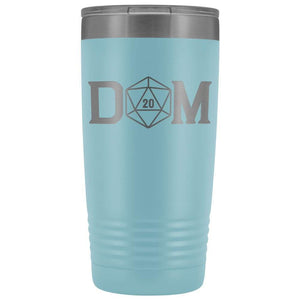 Dungeon Master DM Crit D20 20oz Vacuum Tumbler - Light Blue - Tumblers