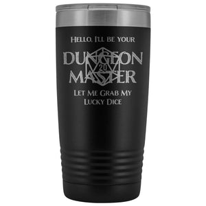 Dungeon Master DM Lucky 20oz Vacuum Tumbler - Black - Tumblers