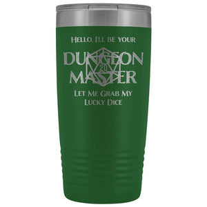 Dungeon Master DM Lucky 20oz Vacuum Tumbler - Green - Tumblers