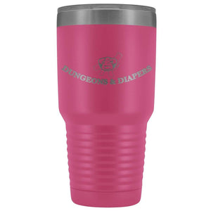 Dungeons & Diapers Logo 30oz Vacuum Tumbler - Pink - Tumblers