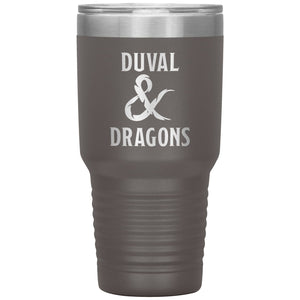 Duval & Dragons Logo 30oz Vacuum Tumbler - Pewter - Tumblers