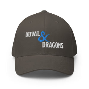 Duval & Dragons Structured Twill Flexfit Cap - Dark Grey / S/M