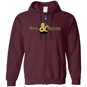 Duval & Dragons Unisex Zip Hoodie - Maroon / S