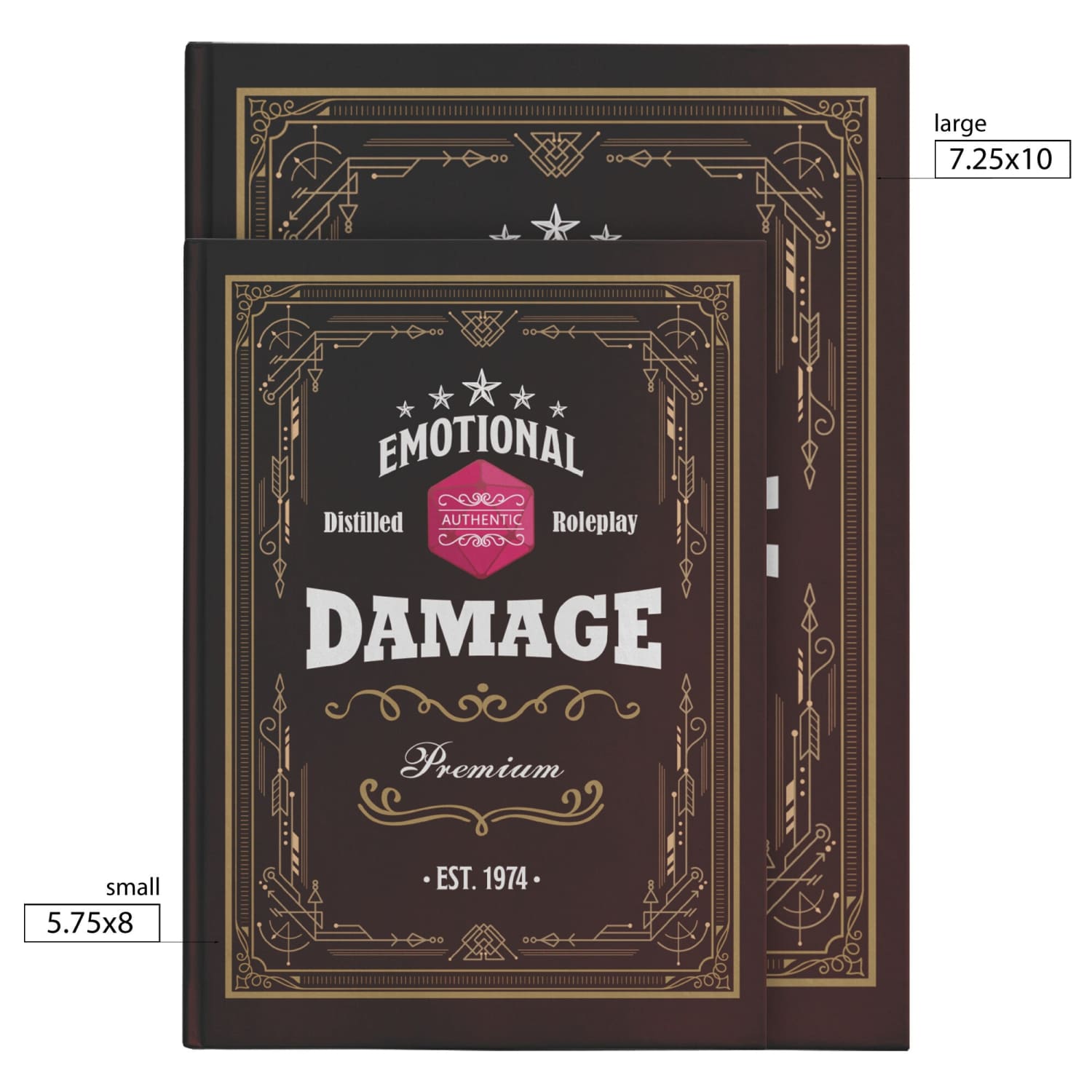 Emotional Damage Distilled Roleplay Hardcover Journal - Small - Office