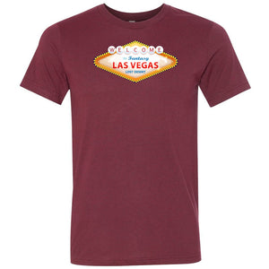 Fantasy Las Vegas Sign Unisex Premium Tee - Heather Cardinal / XS